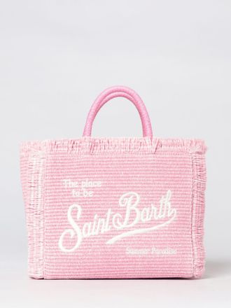 MC2 Saint Barth Borsa Colette in rafia con logo ricamato