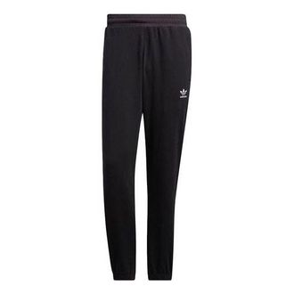 adidas Mens adidas originals SS22 Logo Solid Color Breathable Casual Sports Pants/Trousers/Joggers Black HM8025