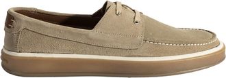 Desa Man Slip-Ons - Suede Upper, Leather Lining, Flat Heel, No Closure, Breathable | Brown - 40