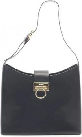 Ferragamo Pre-owned Shoulder Bag - unisex - Vintage Schoudertas - Zwart - ONE Size - Leer - Vintage