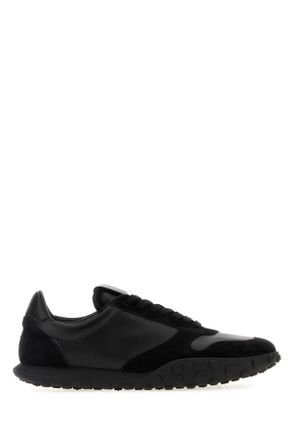 Jil Sander Black Nappa Leather And Suede Moon Sneakers