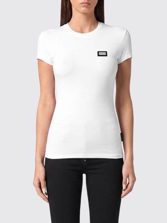 Philipp Plein T-shirt slim fit in cotone stretch con logo e girocollo