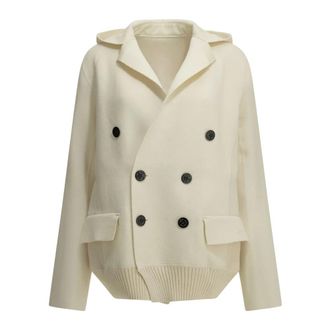 sacai Dubbelrijige Blazer - Dames - Jassen - Wit - Maat: 2XS Katoen