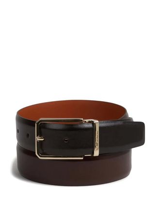 Santoni buckle leather belt - men - Leather - One Size - Brown