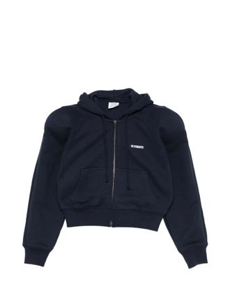 VETEMENTS Round Shoulder Zip Up Hoodie