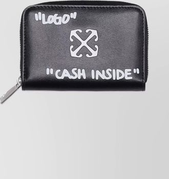 Off-white jitney coin purse round zip around design