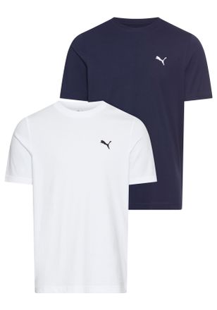 Puma T-Shirt PUMA ESS LOGO TEE MULTIPACK M, Herren, Gr. 4XL, blau (puma wei&szlig;, puma navy), Jersey, Obermaterial: 100% Baumwolle, regular fit normal, Rundhal