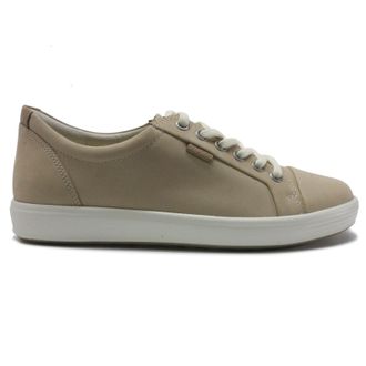 Ecco Ecco Soft 7 430003 Leather Womens Low Top Trainers - Powder - Size:UK 6.5-7