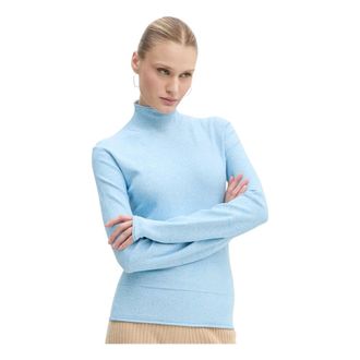 &Aacute;eron Tops, Dames, Blauw, M, Leer, Longsleeve