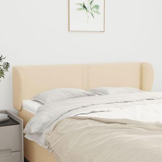vidaXL Cabecero De Tela Color Crema 147x23x78/88 Cm Vidaxl