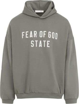 Fear of God Moss Green Cotton 90S Fit Fleece Hoodie