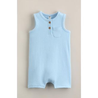 Nordstrom Rib Romper in Blue Omphalodes at Nordstrom, Size 18M