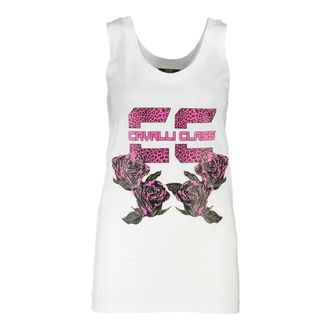 Cavalli Sleeveless Tops, female, White, Size: XL Tank Top