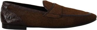Dolce & Gabbana Loafers - Heren - Loafers - Bruin - 39 EU - Leer - Schoenen