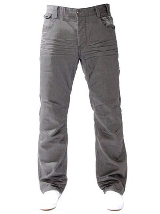 ETO New Mens EM162 Straight Leg Grey Jeans Designer Comfortable Trousers (40W x 30L)