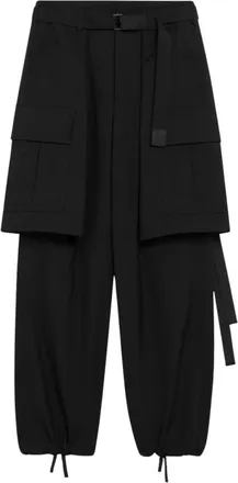 sacai Broeken, Dames, Zwart, S, Suiting Pants