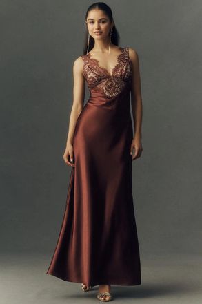 Bardot Torie Lace Slip Maxi Dress