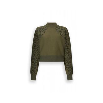Liu Jo Truien & Vesten, Dames, Groen, L, Polyester, Mock Turtleneck