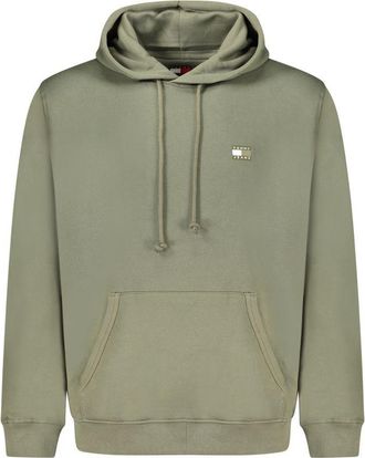 Tommy Hilfiger Mens Hooded Pullover Long Sleeve - Sage Green Cotton - Size X-Large