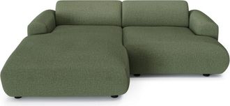 Sia Home Sof&aacute; cama izquierdo 4 plazas tejido tramado verde oliva 266 cm