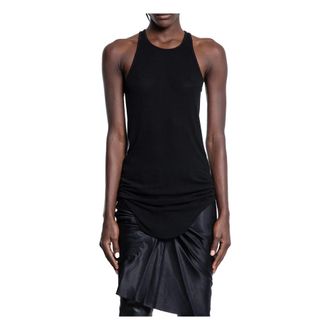 Rick Owens Tops, Dames, Zwart, L, Basic Rib Tank