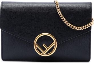 Fendi Pre-owned Fendi Leather F Is Envelope Wallet On Chain Ladies 4SW9KAW98A001EOG