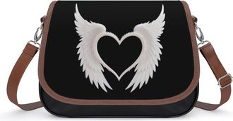 Generic Angles-wings Heart Small Womens Crossbody Bags Shoulder Handbag with Adjustable Strap for Travel