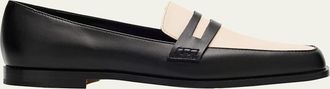 Manolo Blahnik Polonoff Bicolor Penny Loafers