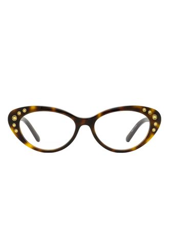 Swarovski SK5429 cat-eye glasses - women - Acetate - One Size - Brown