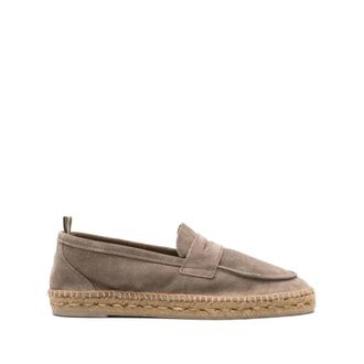 Castaner Loafers, male, Gray, 7 UK, Grey Flat Loafers with Braided Sole