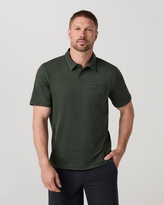 Vuori Clothing Short Sleeve Ponto Performance Polo | Salamander Heather | Medium