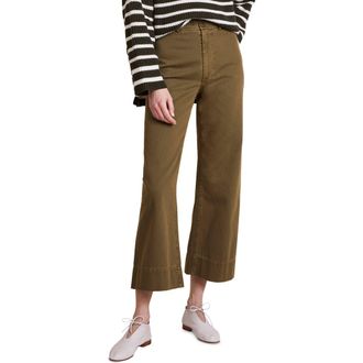 Apiece Apart Merida Wide Leg Crop Pants in Olive at Nordstrom Rack, Size 8
