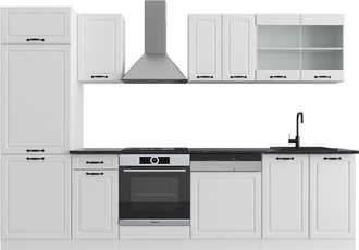 Vicco Cucina componibile R-Line, Casa di campagna bianca/bianco, 300 cm senza piano di lavoro