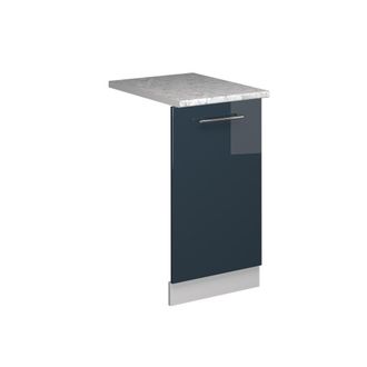 Vicco Panel Frontal Del Lavavajillas Fame-line, Azul Oscuro Alto Brillo, 45 Cm, Et M&aacute;rmol, Vicco