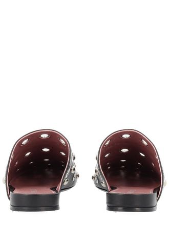 Premiata Studded Calf Leather Slipper - Black