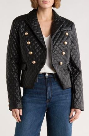 Area Stars Diamond Quilted Faux Leather Jacket in Black at Nordstrom Rack, Size X-Small