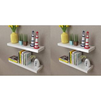 Berkfield Home Wall Shelves 4 pcs White 60 cm