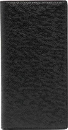 agnès b. leather long wallet - men - Leather - One Size - Black