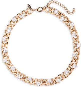 Tasha Crystal Chain Link Necklace in Gold Crystal at Nordstrom Rack