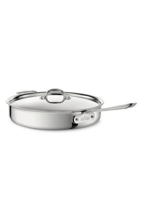 All-Clad D3 6-Quart Saut&eacute; Pan With Lid in Silver at Nordstrom