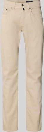 Pierre Cardin Regular Fit Jeans mit Label-Detail Modell Lyon in Beige, Gr&ouml;&szlig;e 33/32