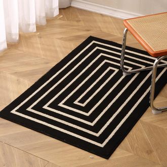 OEM Alfombra De Entrada Antideslizante, Impermeable Y Resistente Al Desgaste, Alfombra De Suelo Con Estampado Geom&eacute;trico Retro, Alfombra Decorativa Para L