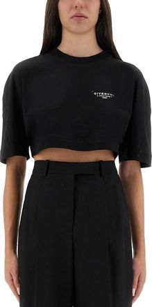 Givenchy Cropped T-shirt With Logo Print