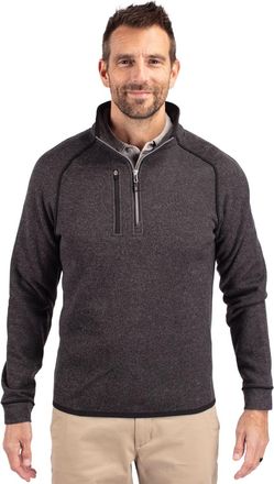 Cutter & Buck Mainsail Sweater-Knit Mens Half Zip Pullover Jacket