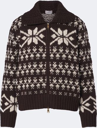 Moncler C&aacute;rdigan Fair Isle en mezcla de lana
