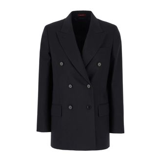 Gucci Blazers, female, Blue, Size: XS Double-breasted Wool Jacket