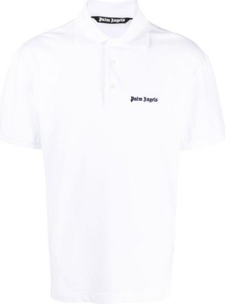 Palm Angels Embroidered logo cotton polo shirt