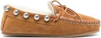 Isabel Marant Fitza shearling loafers - women - Suede - 39 - Neutrals
