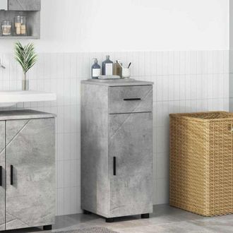 vidaXL Bathroom Cabinet with Drawer Concrete Grey 30 x 35 x 80 cm vidaXL