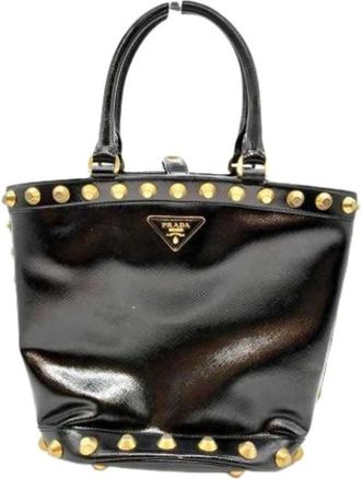 Prada Pre-owned Vintage Saffiano Bucket Bag - Dames - Vintage Tas - Bruin - ONE Size - Leer - Vintage